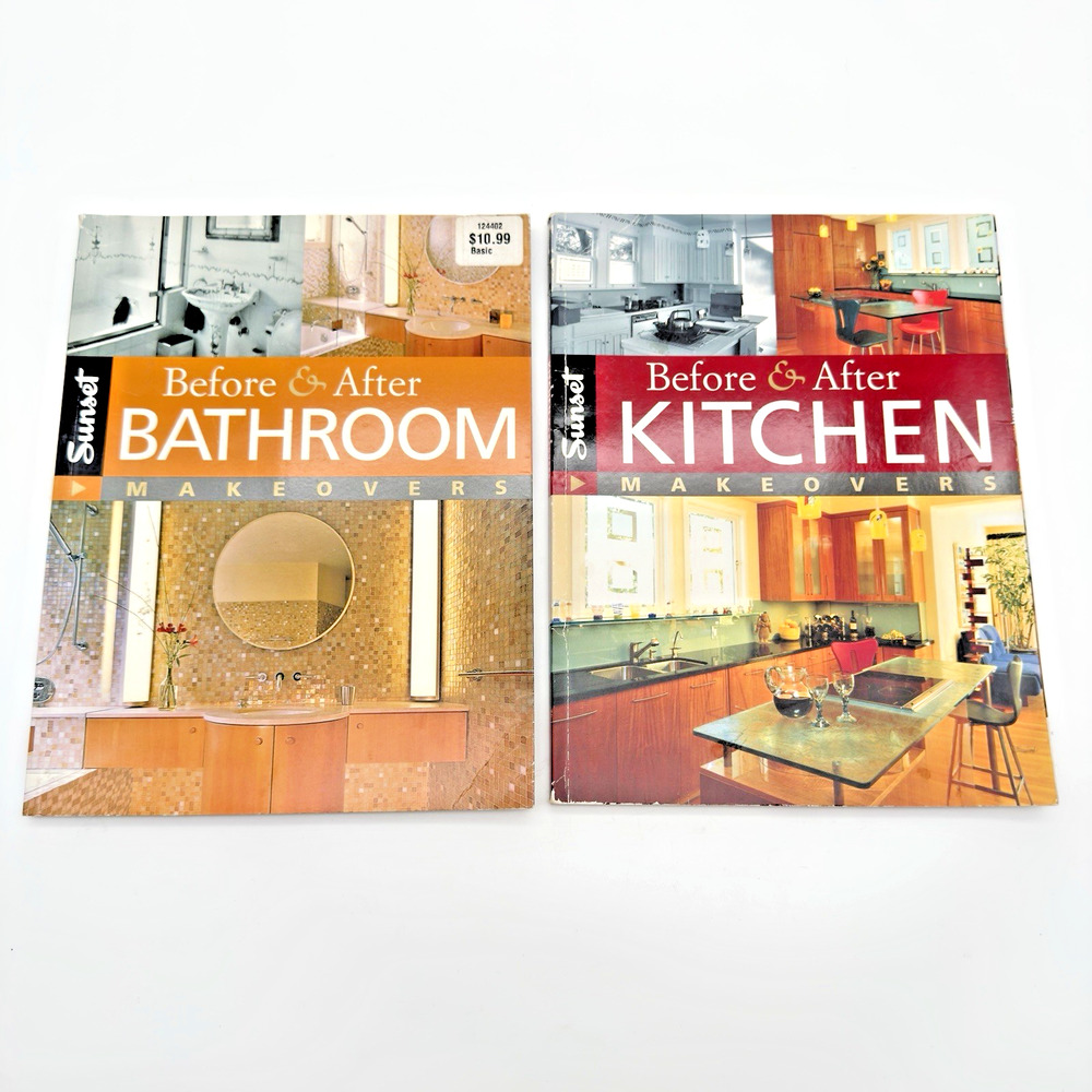 Home Kitchen Bathroom Decorating Makeover Books Before and After Sunset Lot of 2